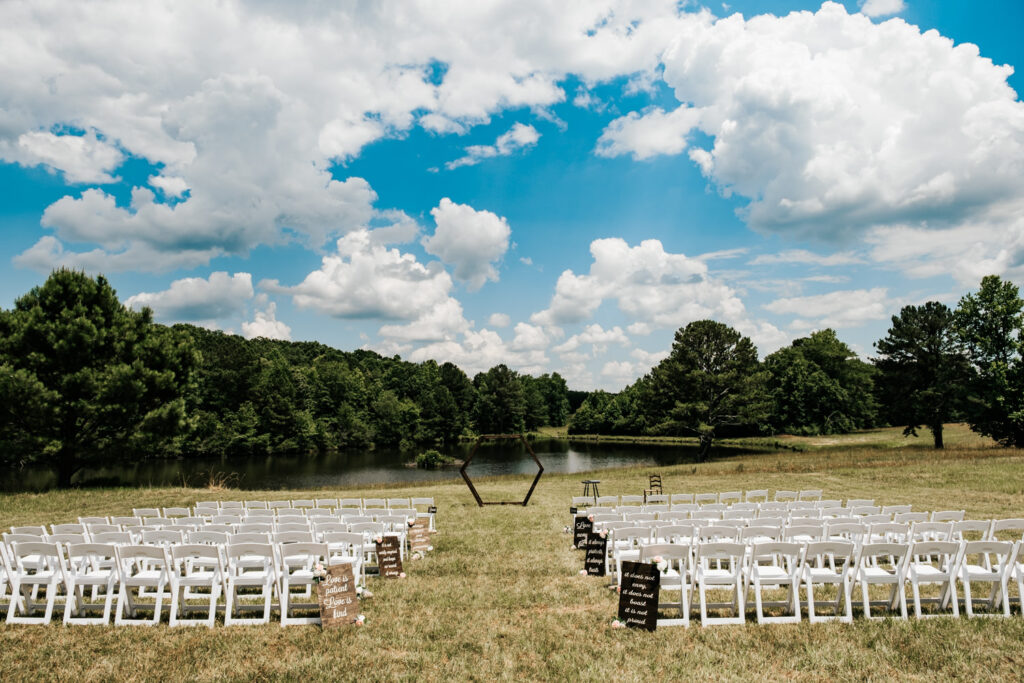 Landscape set up for a wedding